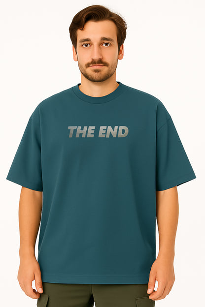 Oversized Unisex T-Shirt – "THE END" Graphic Tee