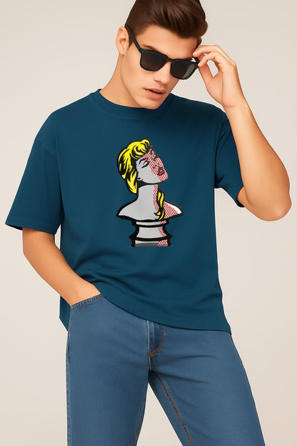Premium Pop Art Female Bust Graphic T-Shirt – Retro Artistic Unisex Tee