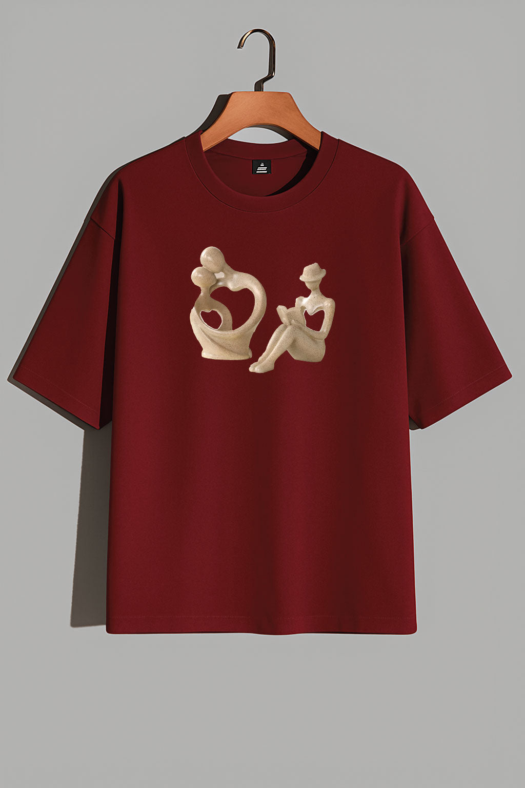 Premium Abstract Love & Connection Art Oversized Tee