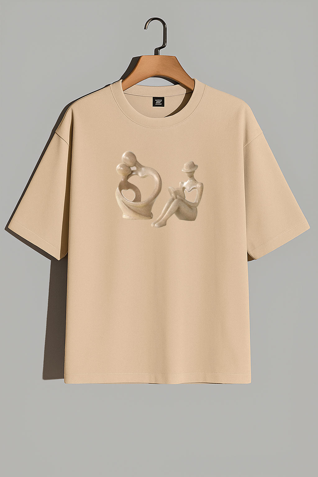 Premium Abstract Love & Connection Art Oversized Tee