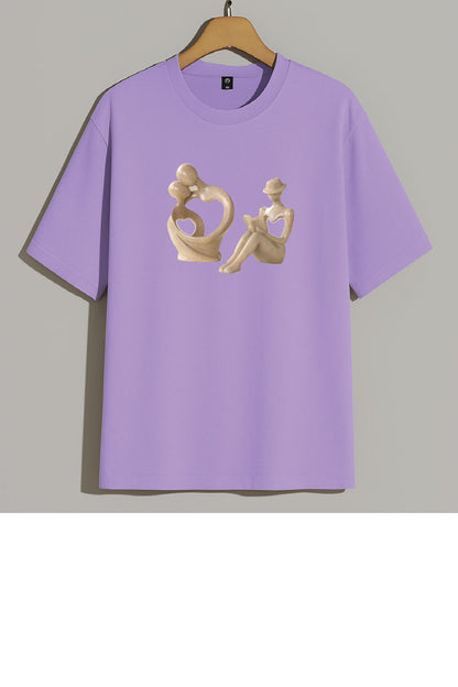 Premium Abstract Love & Connection Art Oversized Tee