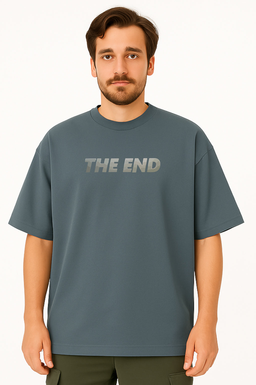 Oversized Unisex T-Shirt – "THE END" Graphic Tee