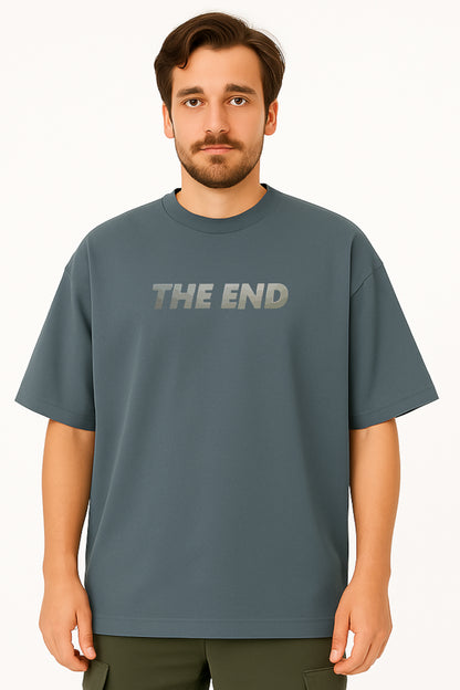 Oversized Unisex T-Shirt – "THE END" Graphic Tee