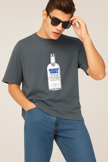 Premium Cool Graphic Tee with Absolut Vodka Print