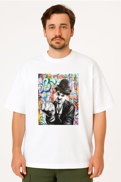 Charlie Chaplin Rebellious Art Graphic T-Shirt