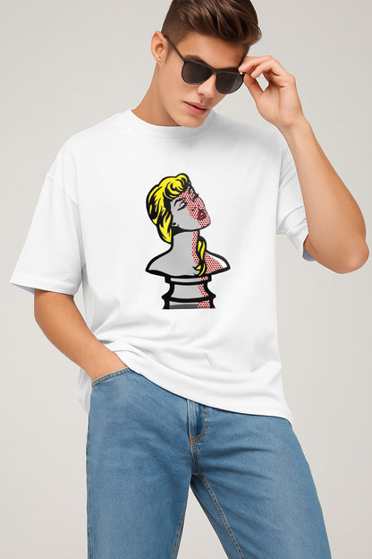 Premium Pop Art Female Bust Graphic T-Shirt – Retro Artistic Unisex Tee