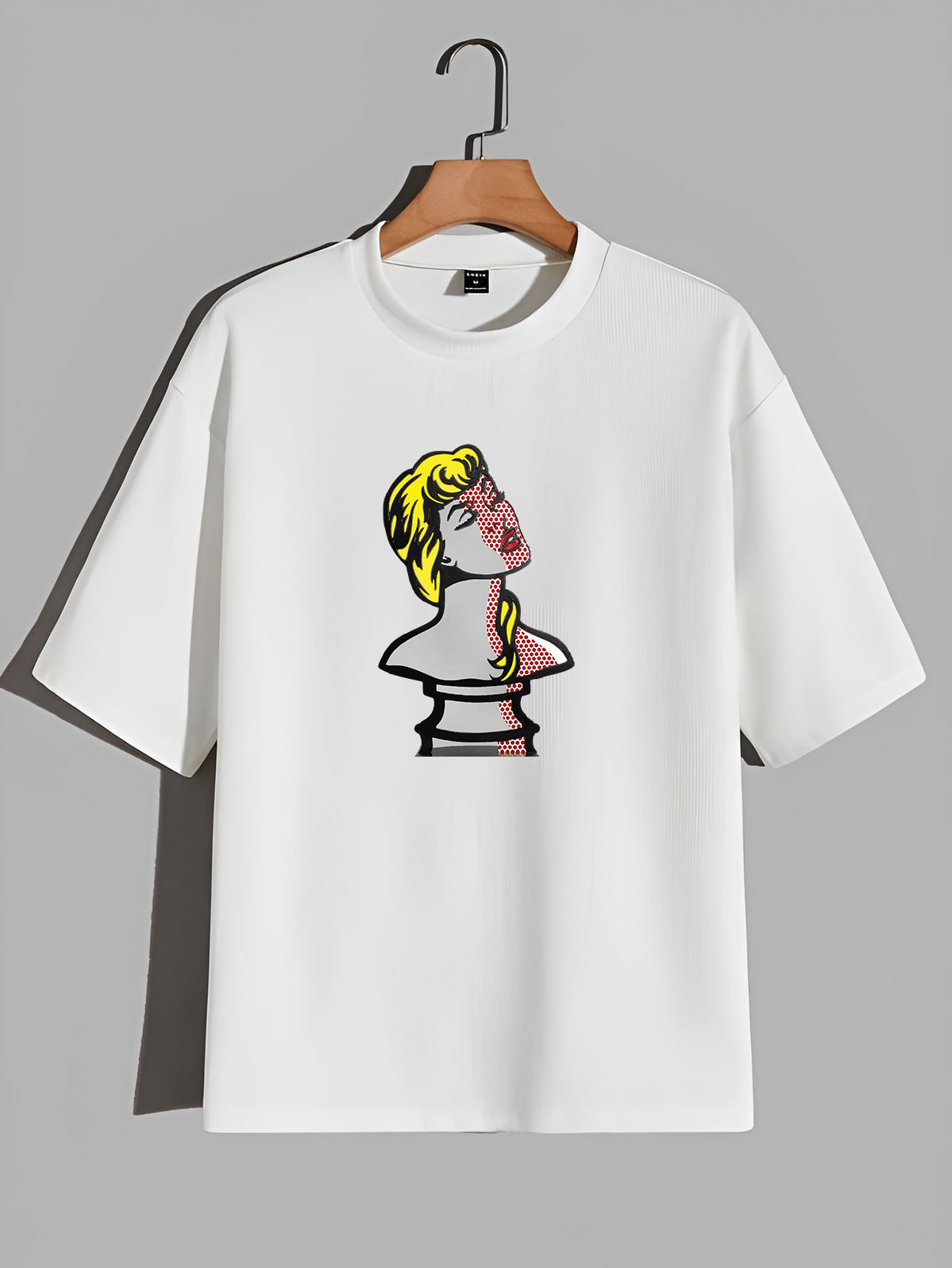 Premium Pop Art Female Bust Graphic T-Shirt – Retro Artistic Unisex Tee