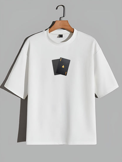 Premium Ace Pair Graphic Oversized Tee