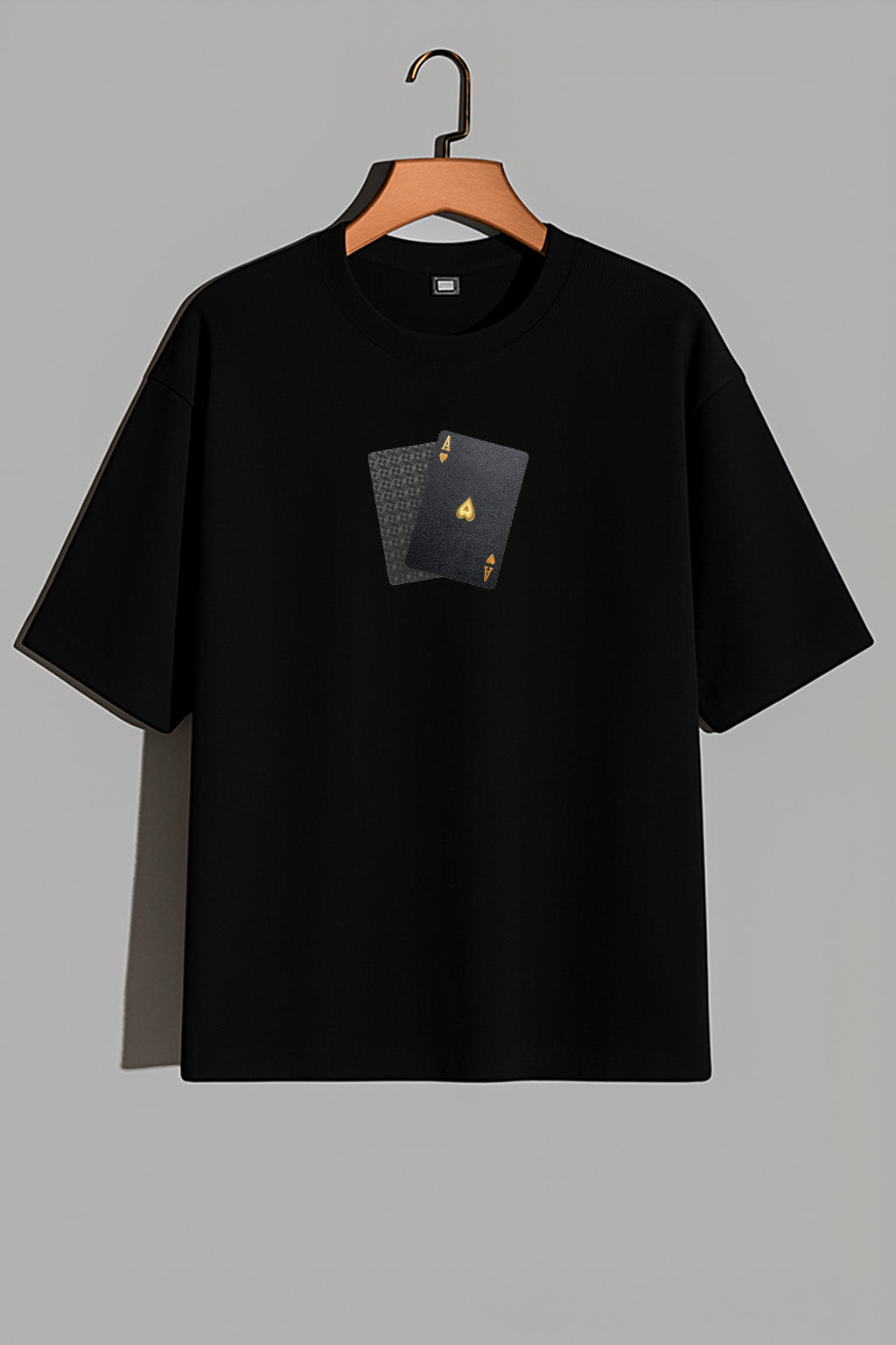 Premium Ace Pair Graphic Oversized Tee