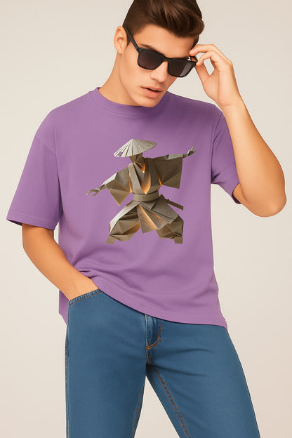 Premium Samurai Origami Graphic Tee – Japanese-Inspired Streetwear T-Shirt