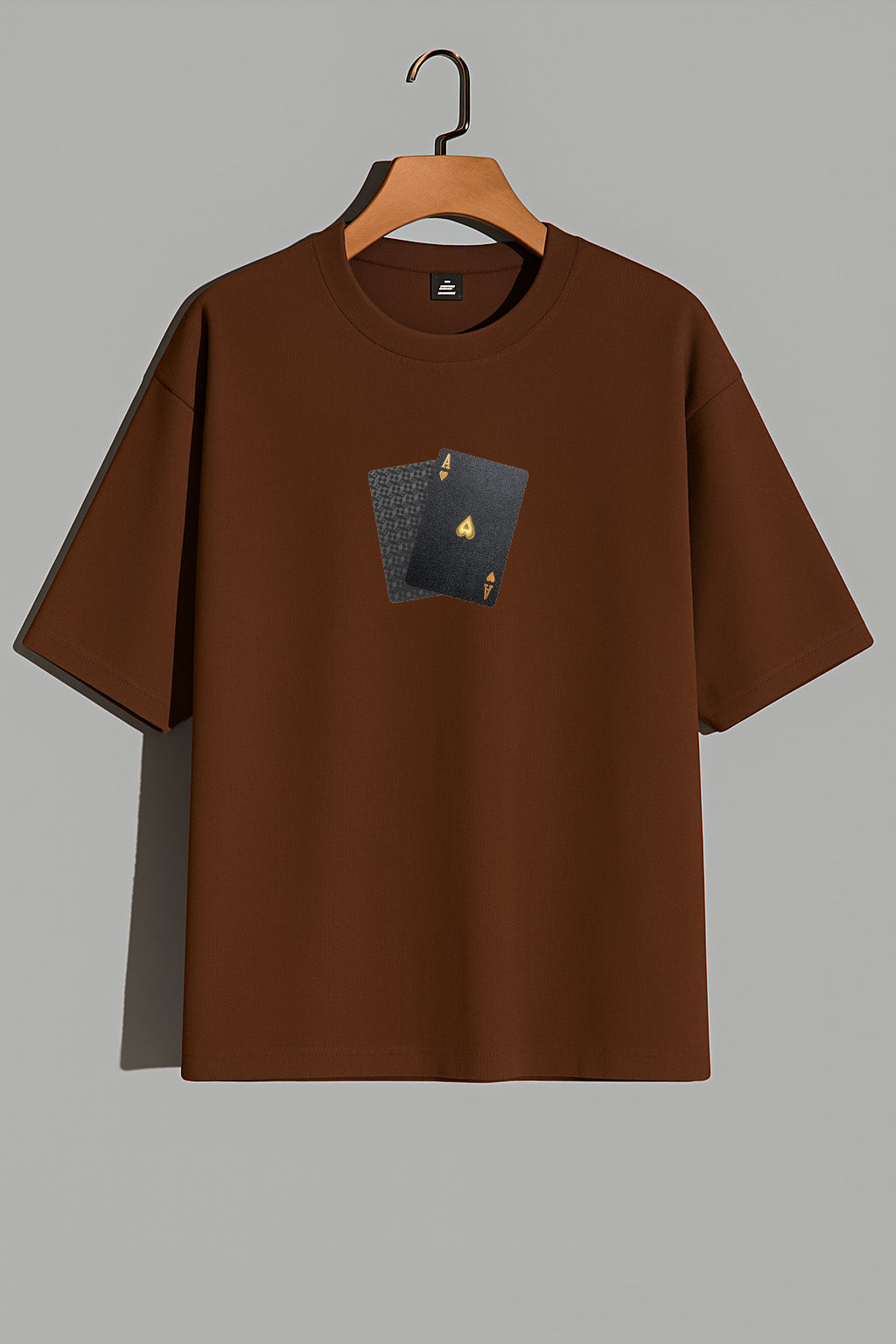 Premium Ace Pair Graphic Oversized Tee