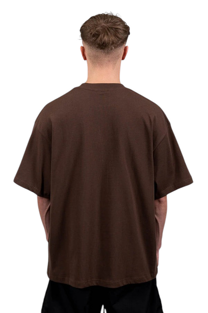 Minimalist Coffee Drop Shoulder Oversized T-Shirt – Unisex Streetwear