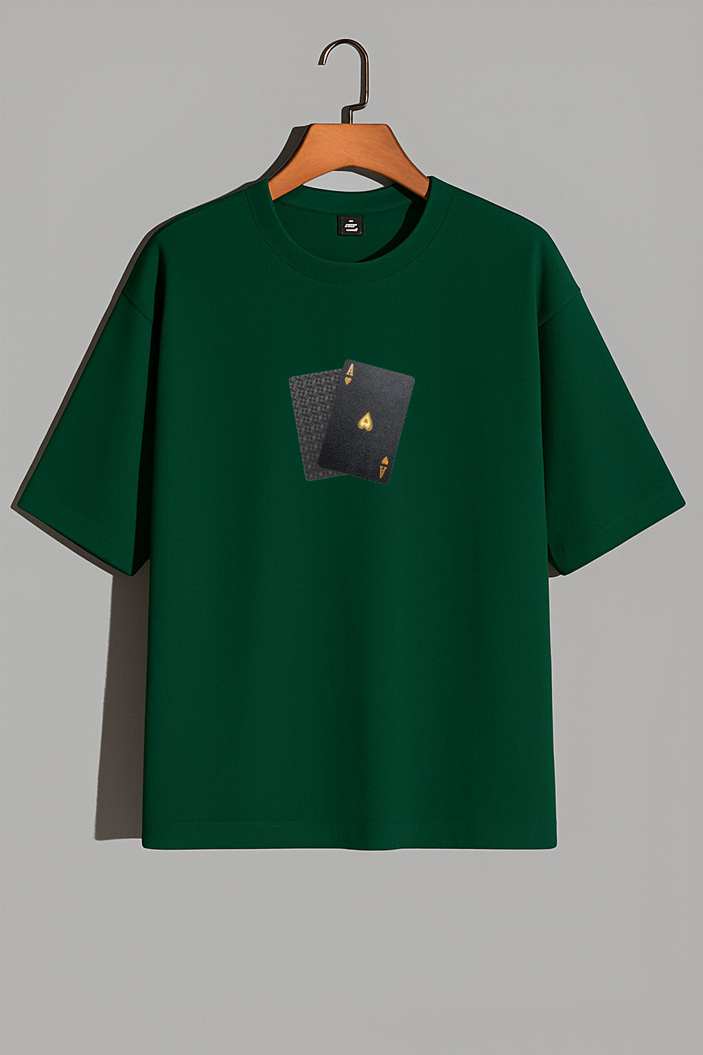 Premium Ace Pair Graphic Oversized Tee