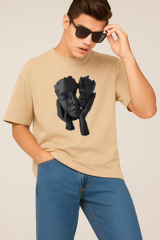 Premium Double Face Sculpture Graphic T-Shirt – Artistic Unisex Tee